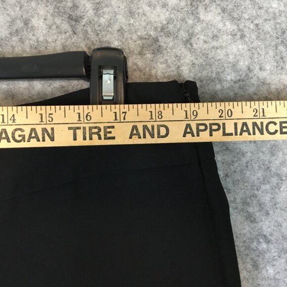 Talbots Dress Pants 18 High Rise Straight Wide Leg Solid Black Side Zip Career - Picture 7 of 15